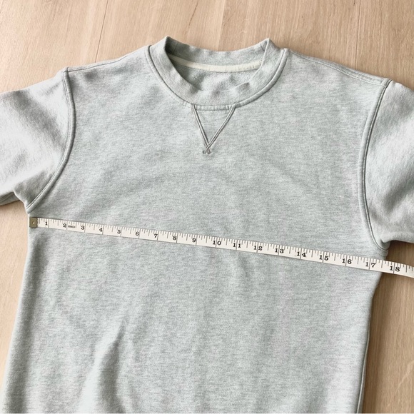 Lululemon All Yours Crew Neck Pullover Sweatshirt Heathered Island Mist size 2 - Picture 3 of 8